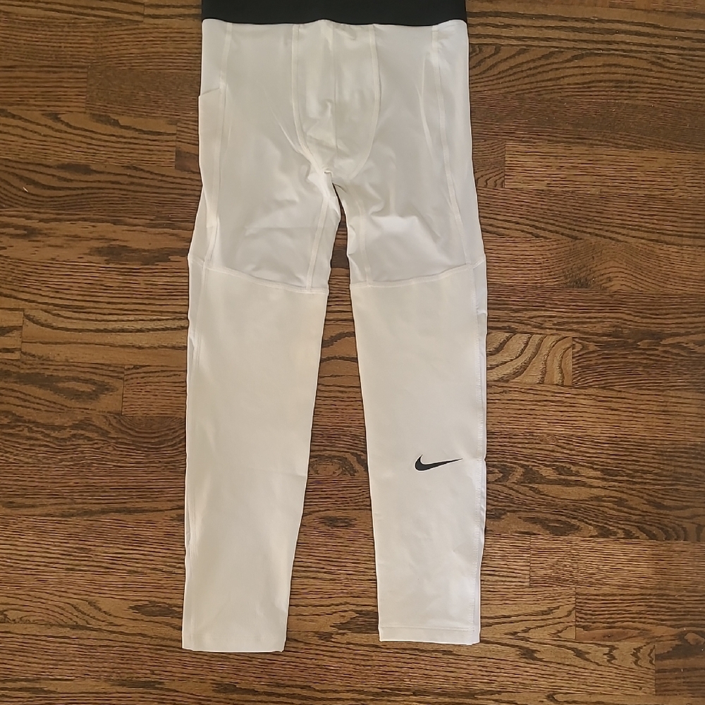 Nike Kids White and Black Leggings